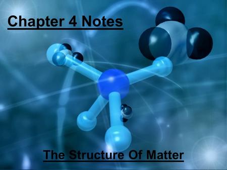 The Structure Of Matter