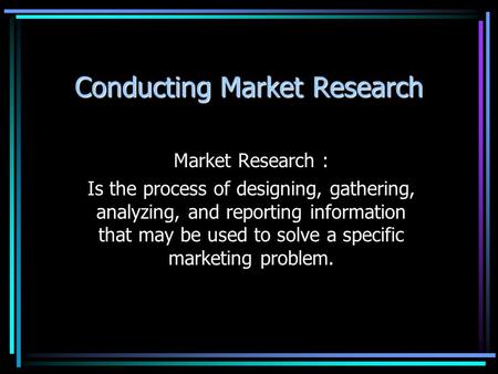 marketing research process ppt