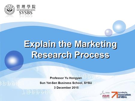 Explain the Marketing Research Process