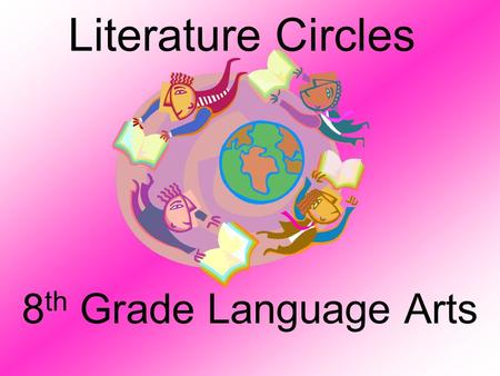 Literature Circles 8 th Grade Language Arts Purpose analyze what you read in an in-depth way respect others’ opinions about literature listen and learn.