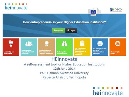 HEInnovate A self-assessment tool for Higher Education Institutions