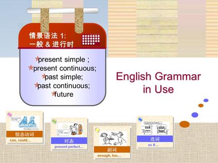 English Grammar in Use 情景语法 1: 一般 & 进行时 present simple ;