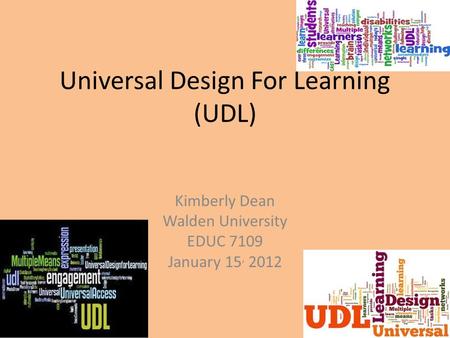 Universal Design For Learning (UDL)