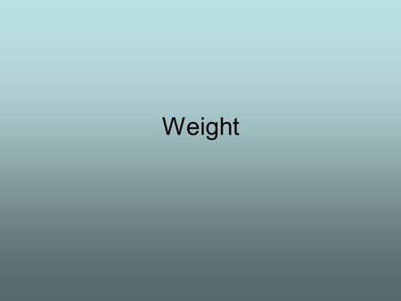 Weight. With a partner, discuss what you think is the difference between measuring in CUSTOMARY and METRIC units.