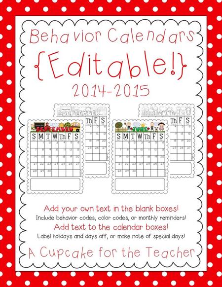 *behavior code to keep parents informed Add your text here! Ideas: *behavior code to keep parents informed *color code to match your clip chart *monthly.