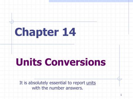 It is absolutely essential to report units with the number answers.