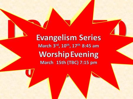 LOOK TO JESUS Evangelism Series Worship Evening