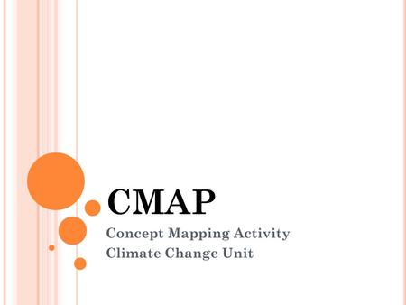 CMAP Concept Mapping Activity Climate Change Unit.