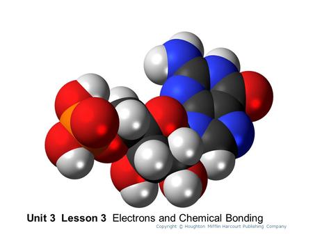 Unit 3 Lesson 3 Electrons and Chemical Bonding