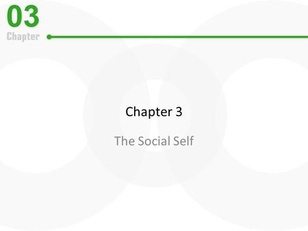 Chapter 3 The Social Self. The Role of the “Self” Capacity for self-reflection is necessary for self-understanding – Private, “inner” self Self is heavily.