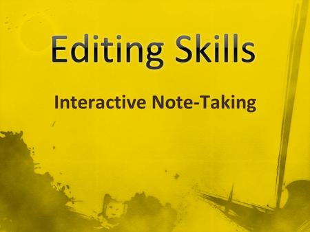 Interactive Note-Taking. This presentation covers capitalization. This presentation covers capitalization.