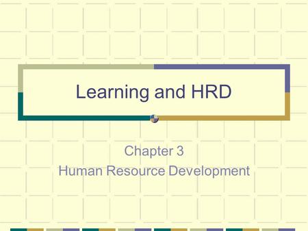 Chapter 3 Human Resource Development