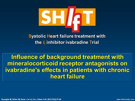 Influence of background treatment with mineralocorticoid receptor antagonists on ivabradine's effects in patients with chronic heart failure Systolic Heart.