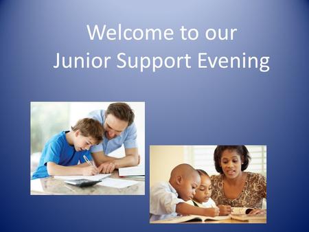 Welcome to our Junior Support Evening. Introduction Teachers in KS 2: Year 3 – Mrs. Waterman Year 4 – Mrs. Nott Yr 3/4 group teacher – Mrs. Ashton Year.