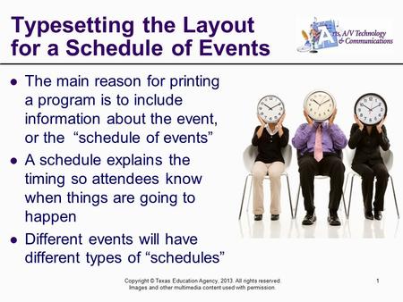 The main reason for printing a program is to include information about the event, or the “schedule of events” A schedule explains the timing so attendees.