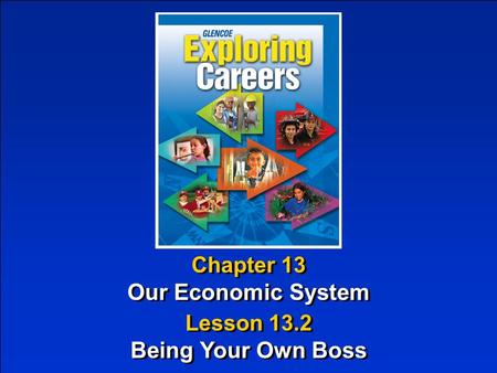 Chapter 13 Our Economic System Chapter 13 Our Economic System Lesson 13.2 Being Your Own Boss Lesson 13.2 Being Your Own Boss.