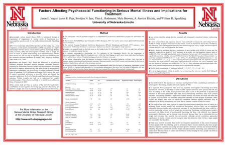 MethodIntroductionResults Discussion Factors Affecting Psychosocial Functioning in Serious Mental Illness and Implications for Treatment Jason E. Vogler,