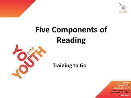 Five Components of Reading
