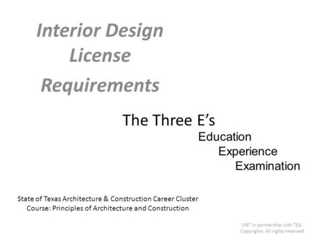 Interior Design License Requirements
