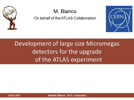 M. Bianco On behalf of the ATLAS Collaboration