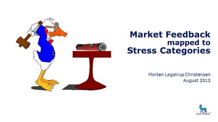 Market Feedback mapped to Stress Categories Morten Løgstrup Christensen August 2013.