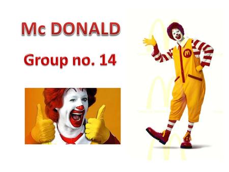 Mc DONALD Group no. 14.