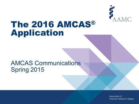 AMCAS Communications Spring 2015