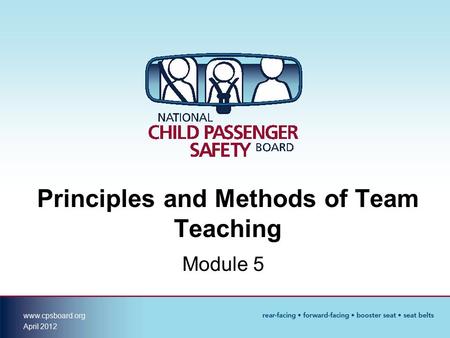 Principles and Methods of Team Teaching