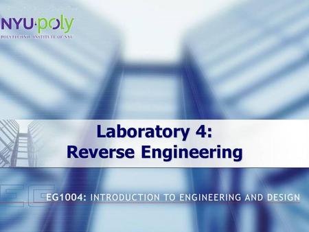 Laboratory 4: Reverse Engineering