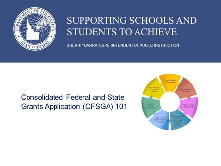 SHERRI YBARRA, SUPERINTENDENT OF PUBLIC INSTRUCTION SUPPORTING SCHOOLS AND STUDENTS TO ACHIEVE Consolidated Federal and State Grants Application (CFSGA)