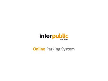 Online Parking System.