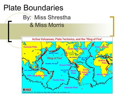 Plate Boundaries By: Miss Shrestha & Miss Morris.