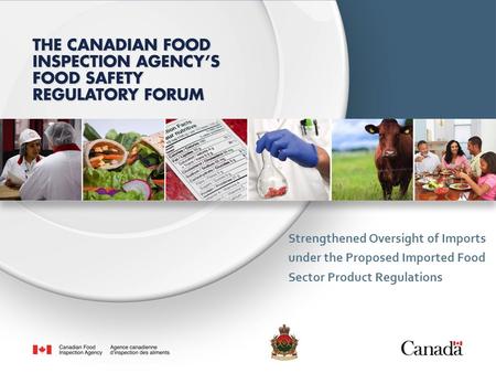 Strengthened Oversight of Imports under the Proposed Imported Food Sector Product Regulations.