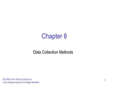 Data Collection Methods