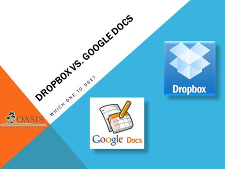 DROPBOX VS. GOOGLE DOCS WHICH ONE TO USE?. QUESTIONS TO ASK YOURSELF – SELF ASSESSMENT Do you have too many copies of the same files on multiple computers?