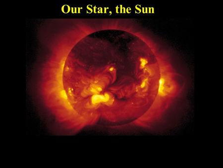 Our Star, the Sun. The Sun is the Largest Object in the Solar System The Sun contains more than 99.85% of the total mass of the solar system If you.
