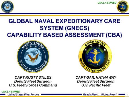 CAPT RUSTY STILES Deputy Fleet Surgeon U.S. Fleet Forces Command