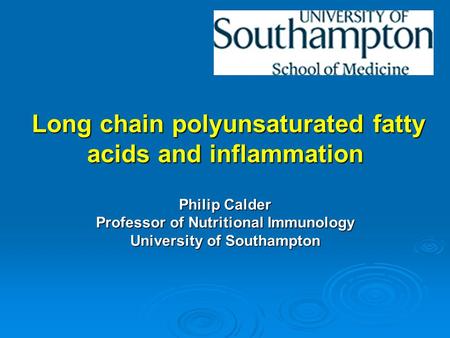 Long chain polyunsaturated fatty acids and inflammation