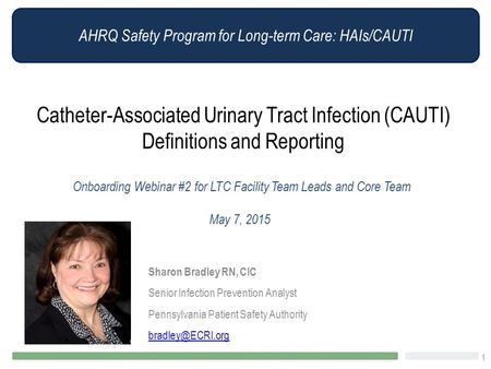 Onboarding Webinar #2 for LTC Facility Team Leads and Core Team