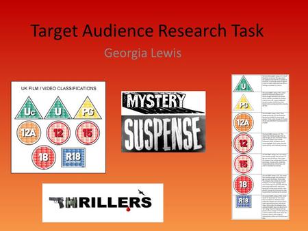 Target Audience Research Task Georgia Lewis. Disturbia(2007) Disturbia’s genre is a thriller with sub categories of drama and mystery. The certificate.