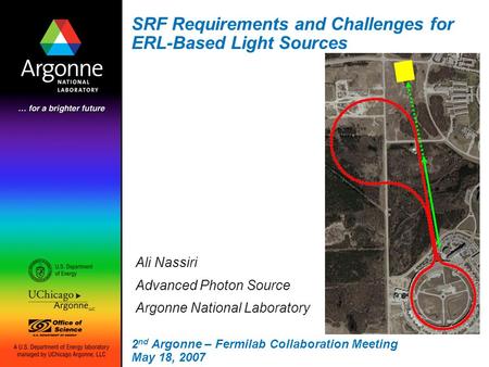 SRF Requirements and Challenges for ERL-Based Light Sources Ali Nassiri Advanced Photon Source Argonne National Laboratory 2 nd Argonne – Fermilab Collaboration.
