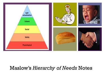 Maslow’s Hierarchy of Needs Notes