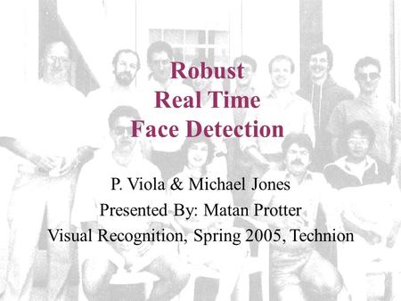 Robust Real Time Face Detection