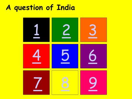 123 45 6 789 A question of India. Back 13x India is 13 times larger than the UK. India has an area of 3.3 million sqkm whereas the UK has an area of.