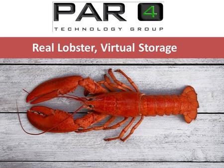 PowerPoint Design Template Real Lobster, Virtual Storage.