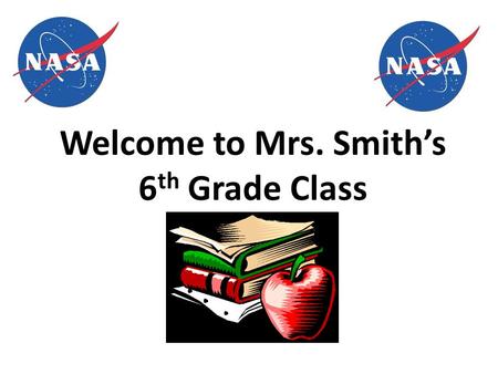 Welcome to Mrs. Smith’s 6th Grade Class