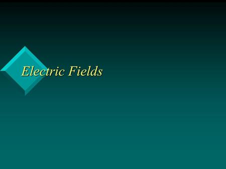 Electric Fields. What You Will Learn An electric field is like a force field.An electric field is like a force field. An electric field is a vector quantity.An.