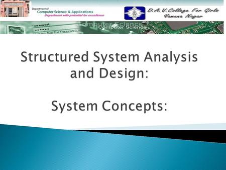 Topics Covered:  System System  Sub system Sub system  Characteristics of System Characteristics of System  Elements of Systems Elements of Systems.