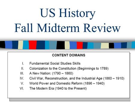 US History Fall Midterm Review. Unit 3: The New Nation.