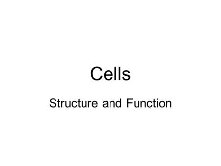 Cells Structure and Function Discovery of Cells The invention of the lens Robert Hooke (1665): observed a thin slice of cork (dead plant cells) with.